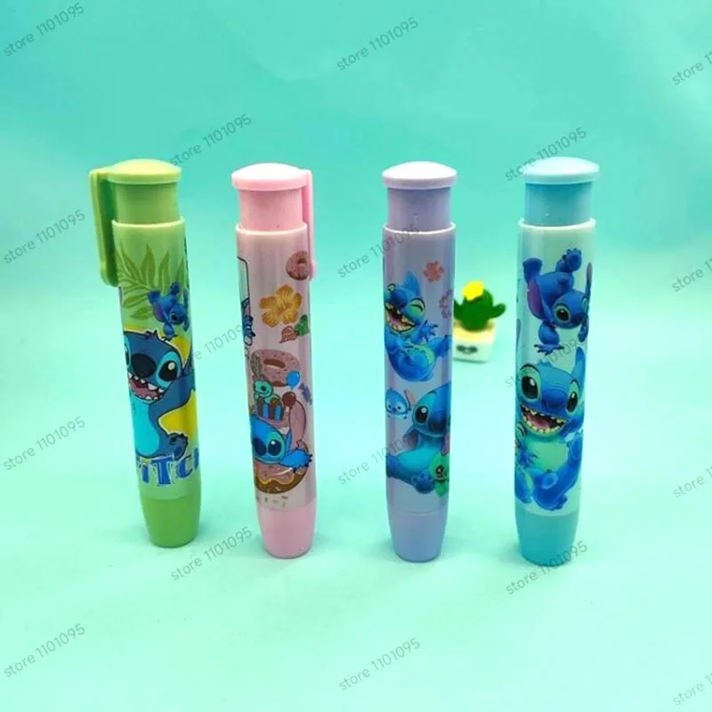 30pcs/lot Disney Stitch Press Eraser Cute Koala Writing Drawing Pencil Erasers Stationery Kids Gifts Office School Supplies