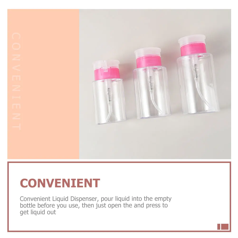 

3 Pcs Squeeze Cleaning Makeup Empty Pump Dispensers Lotion Travel