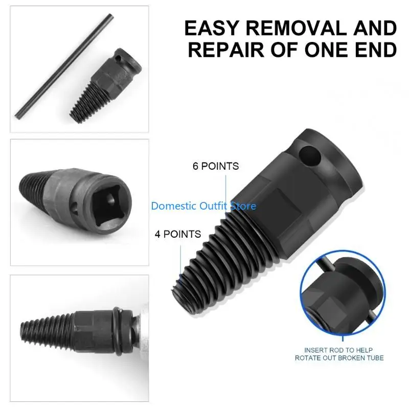 

Broken Bolt Extractor Removal for 1/2inch and 3/4inch Pipe Plumbers Maintenance 68TC