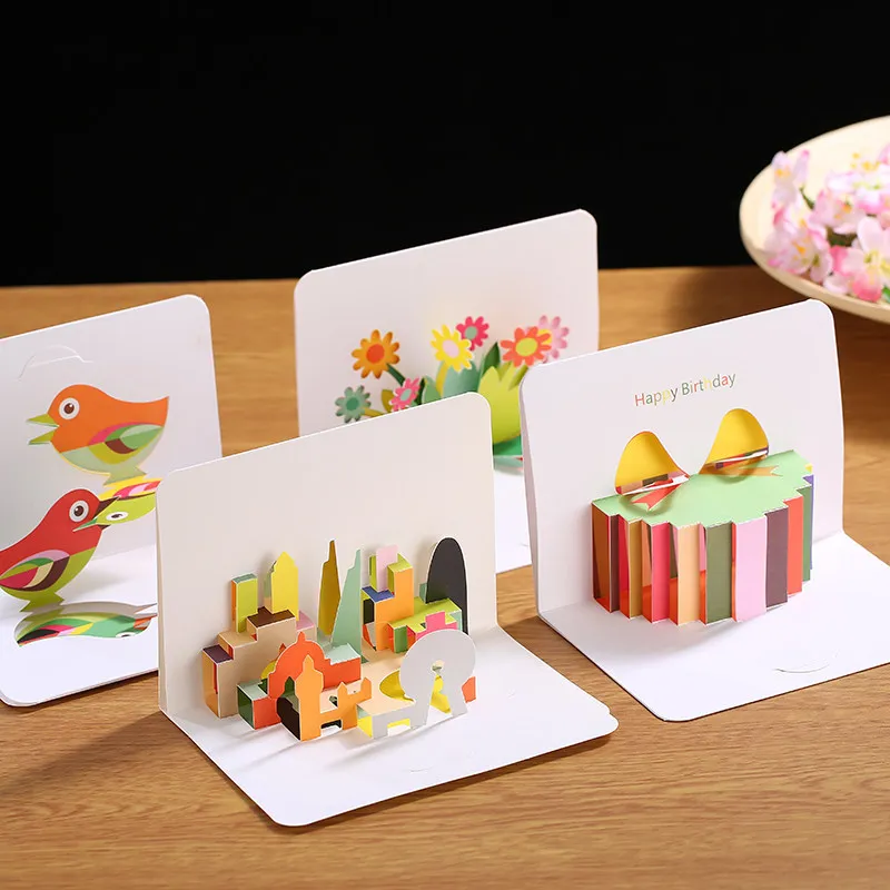 

3Pcs 3D Pop-Up Birthday Card with Envelope Birthday Greeting Cards Perfect Party Supplies Great Gift to Family Friends Lovers