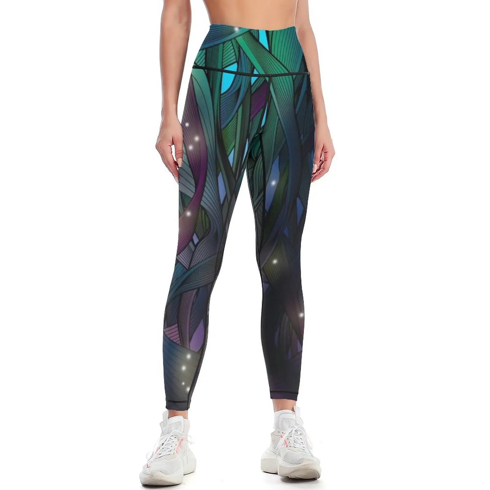 

Nocturne (with Fireflies) Leggings Legging sport gym clothing Womens Leggings