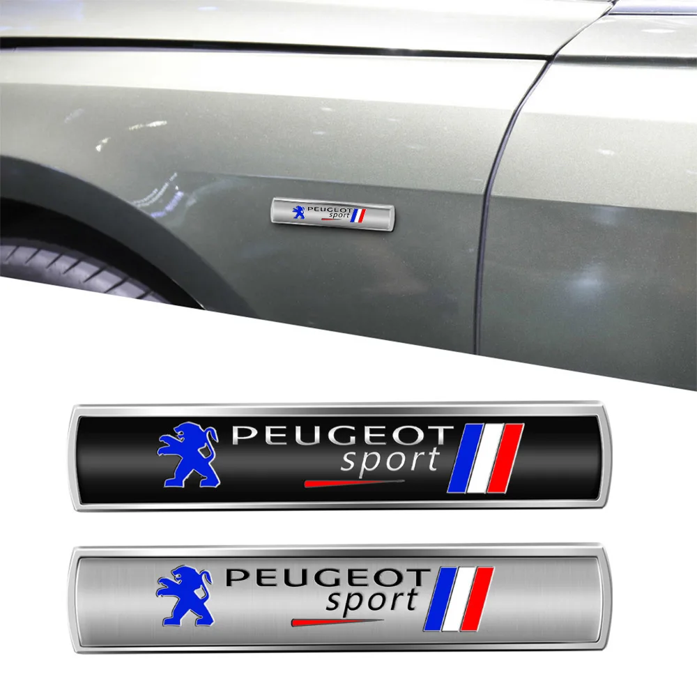 1PC Metal Alloy Car Rear Trunk Body Fender Emblem Sticker Car Styling For Peugeot 3008 5008 208 407 406 4008 206 308 307 301 207