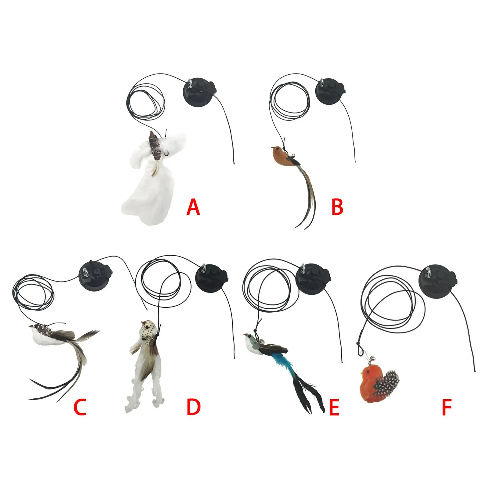 ของเล่นแมว Interactive Teaser Rod ถ้วยดูดที่มีประสิทธิภาพสําหรับลูกแมว Chase