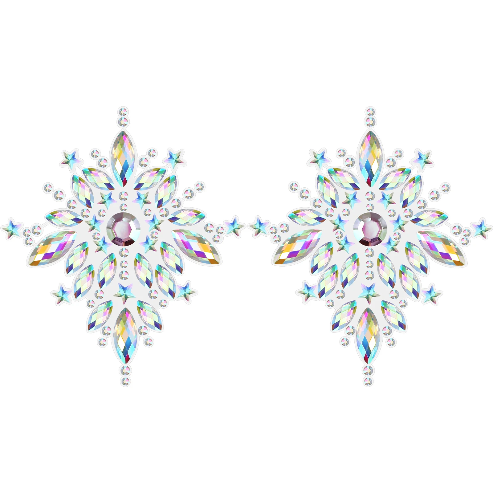 Adesivi con strass Corpo Gioielli per il viso Accessori per festival Gioielli da donna Gemme per il seno Tatuaggi Poker Party Cosplay