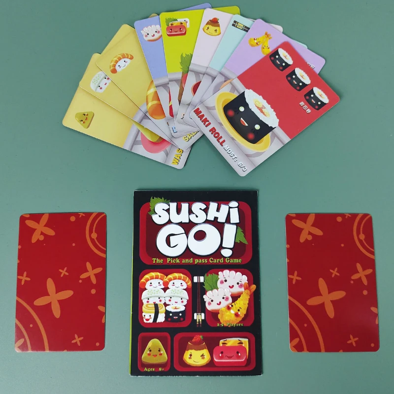 Sushi Go Family Gathering Game Card,Fun Card Game,Party Board Games Interactive Game， Creative Small Gift, Holiday Accessory