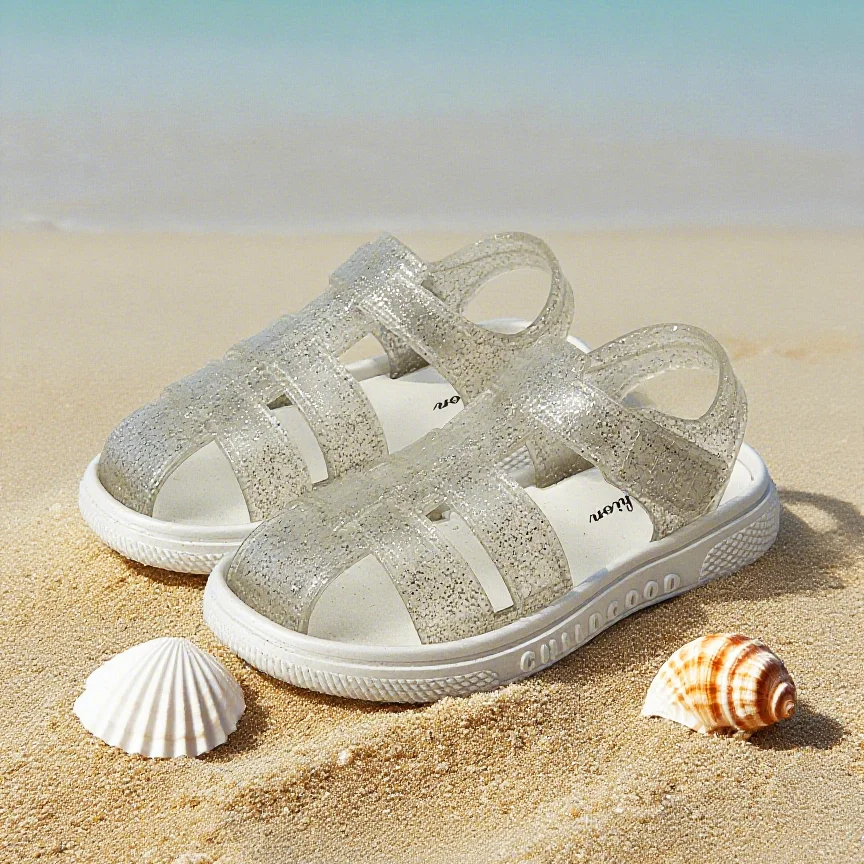 

Уличные пляжные сандалии для девочек, выпуск 202, на мягкой подошве с жемчугом, милая принцесса для маленьких девочек.