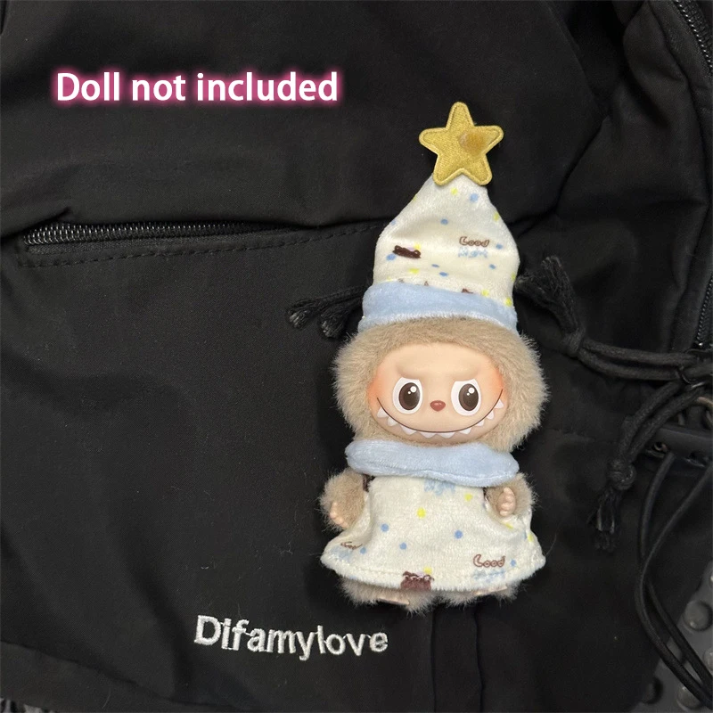 Ubranka dla Labubu 4.0 Pin For Love Series, kombinezon z kapturem, akcesoria do mini lalki Labubu V4