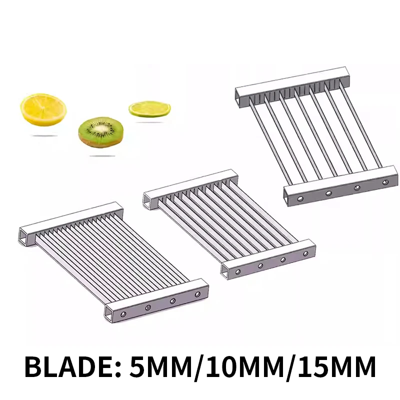 قطاعة يدوية من الفولاذ المقاوم للصدأ قطاعة بطاطس ليمون قطاعة خضراوات منتج أغذية 5 مللي متر/10 مللي متر/15 مللي متر