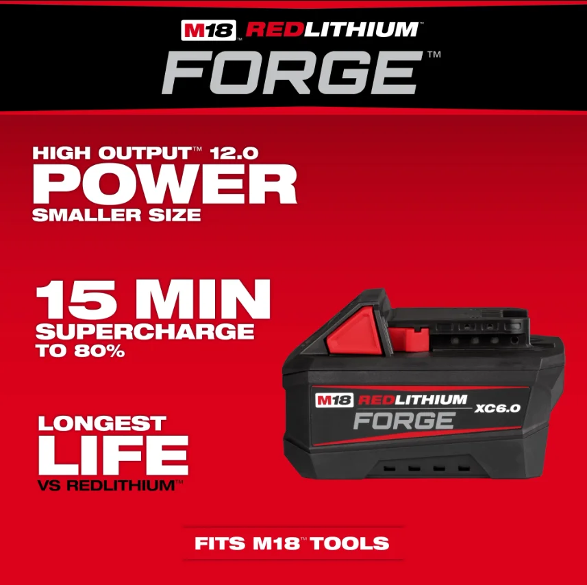 

Original Milwaukee 6000mAh/8000mAh M18 Lithium ion Batter, Lightweight Compatible with All M18 Cordless Power Tools