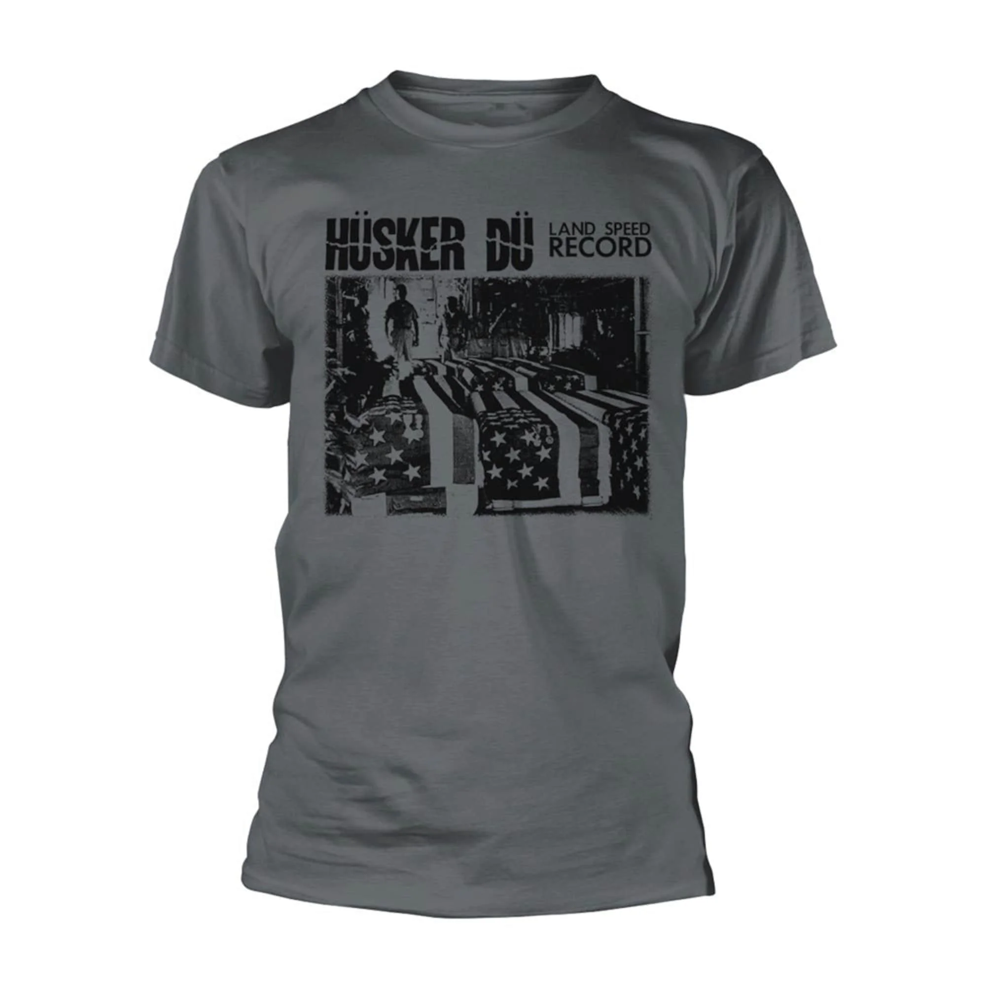 Husker Du T shirt Land Speed Record Charcoal