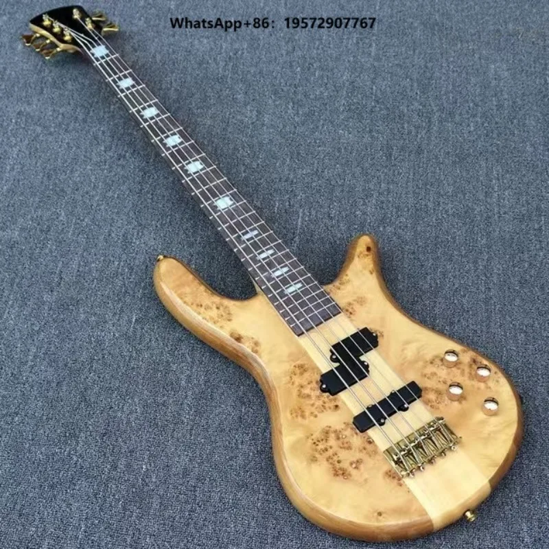 4-string 5-string 24-fret Professional Performance Bass Guitar with Mahogany and Rosewood Fingerboard