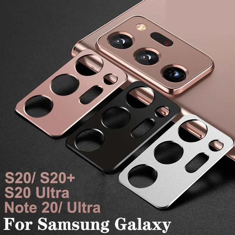 Back Camera Lens Protector for Samsung Galaxy Note 20 S20 Ultra S20+ Metal Ring Lens Protection Case Cover Tempered Glass Film