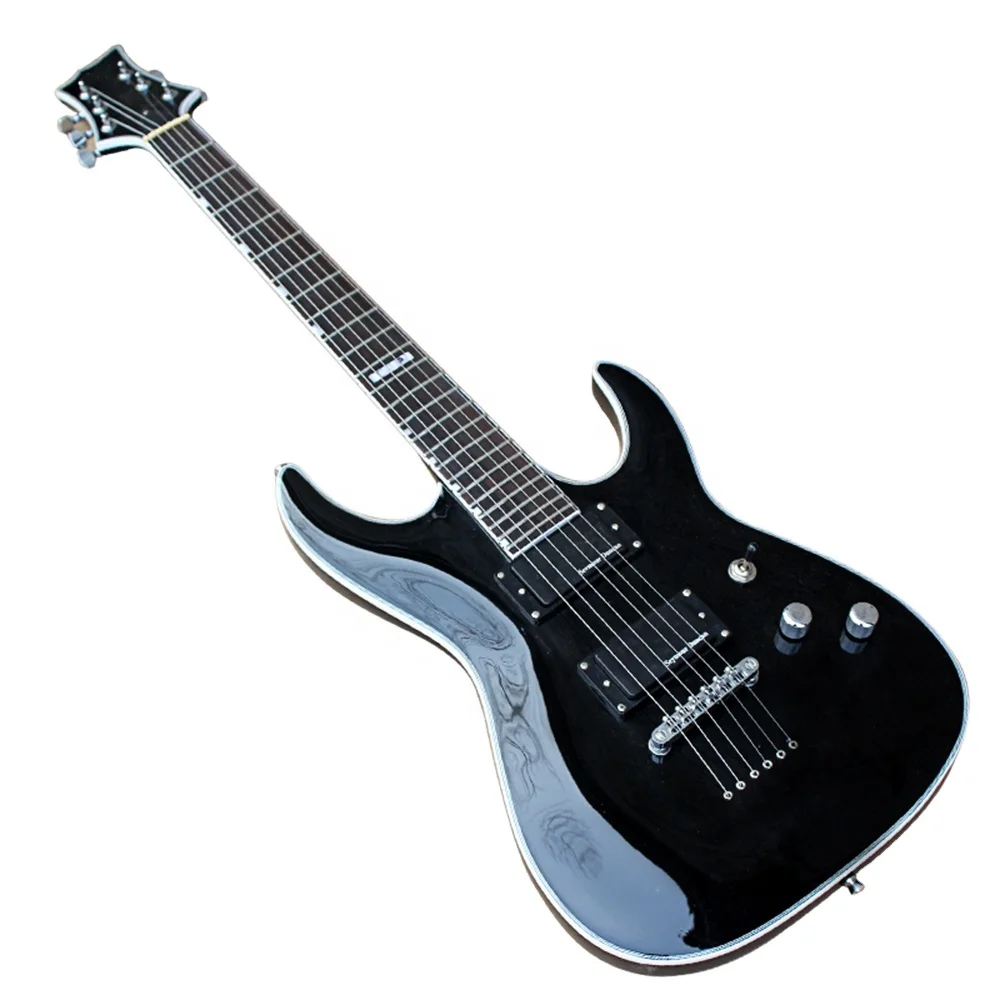 

Flyoung High Quality Electric Guitar Stringed Instruments 6 Strings Glossy Black Guitar
