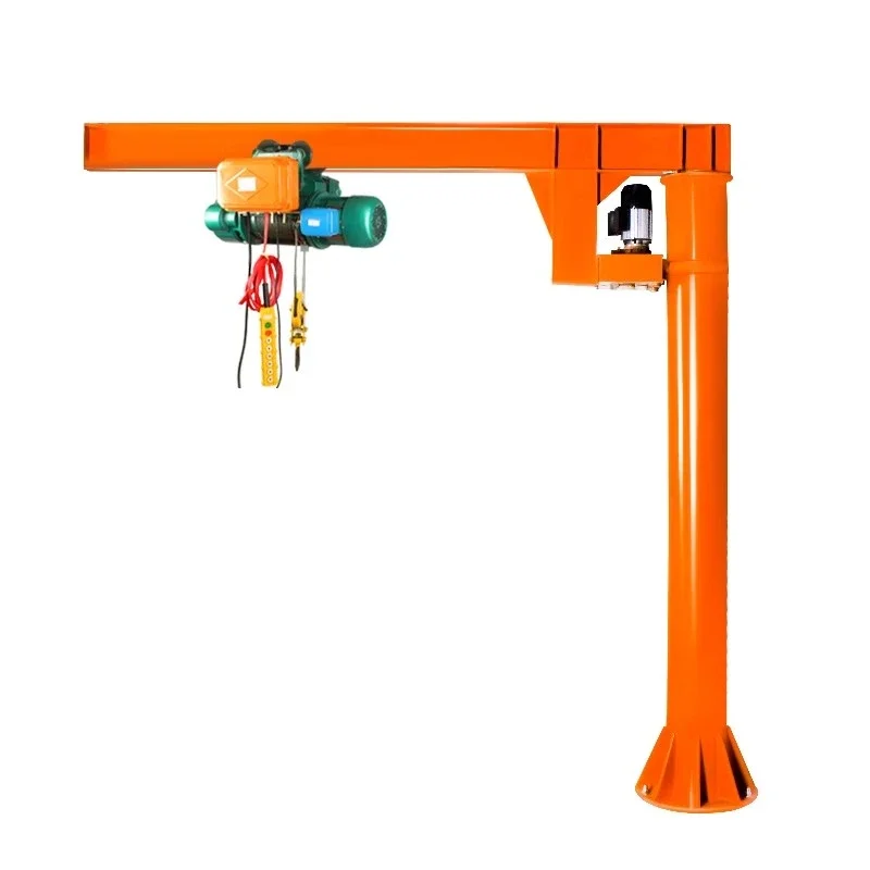 Column type electric rotating single arm rocker crane 1/3 ton small column manual single arm crane