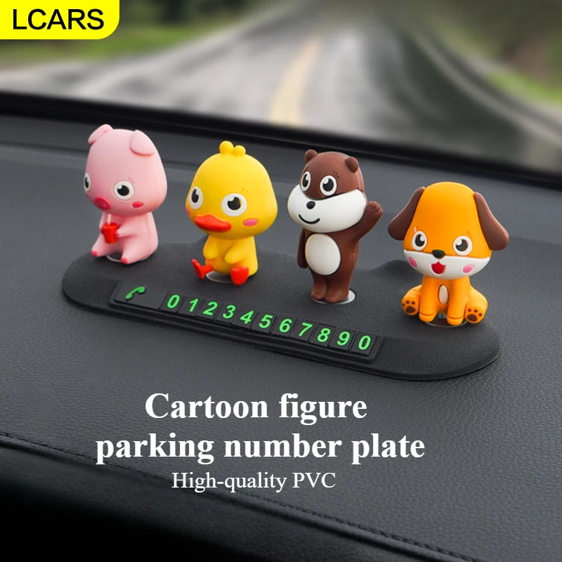 

Lcars - Car-Mounted Cartoon Doll Parking Number Plate, Car Ornaments, Parking Helper, New Car Interior Accessories
