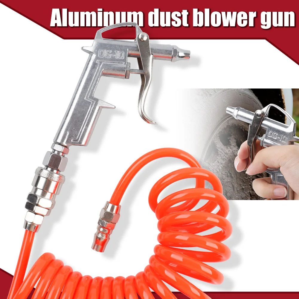 Mini DG-10 Air Blow Gun Pistol Trigger Cleaner Portable Dust Blower Pneumatic Cleaning Tool with 3M Spring Pipe for Compressor
