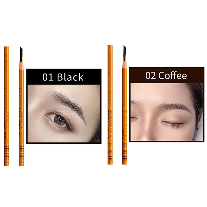 1Pc Long Lasting Black Eyebrow Pencil Shadows Cosmetics Tint Waterproof Wooden Pen Eyebrow Makeup Tools