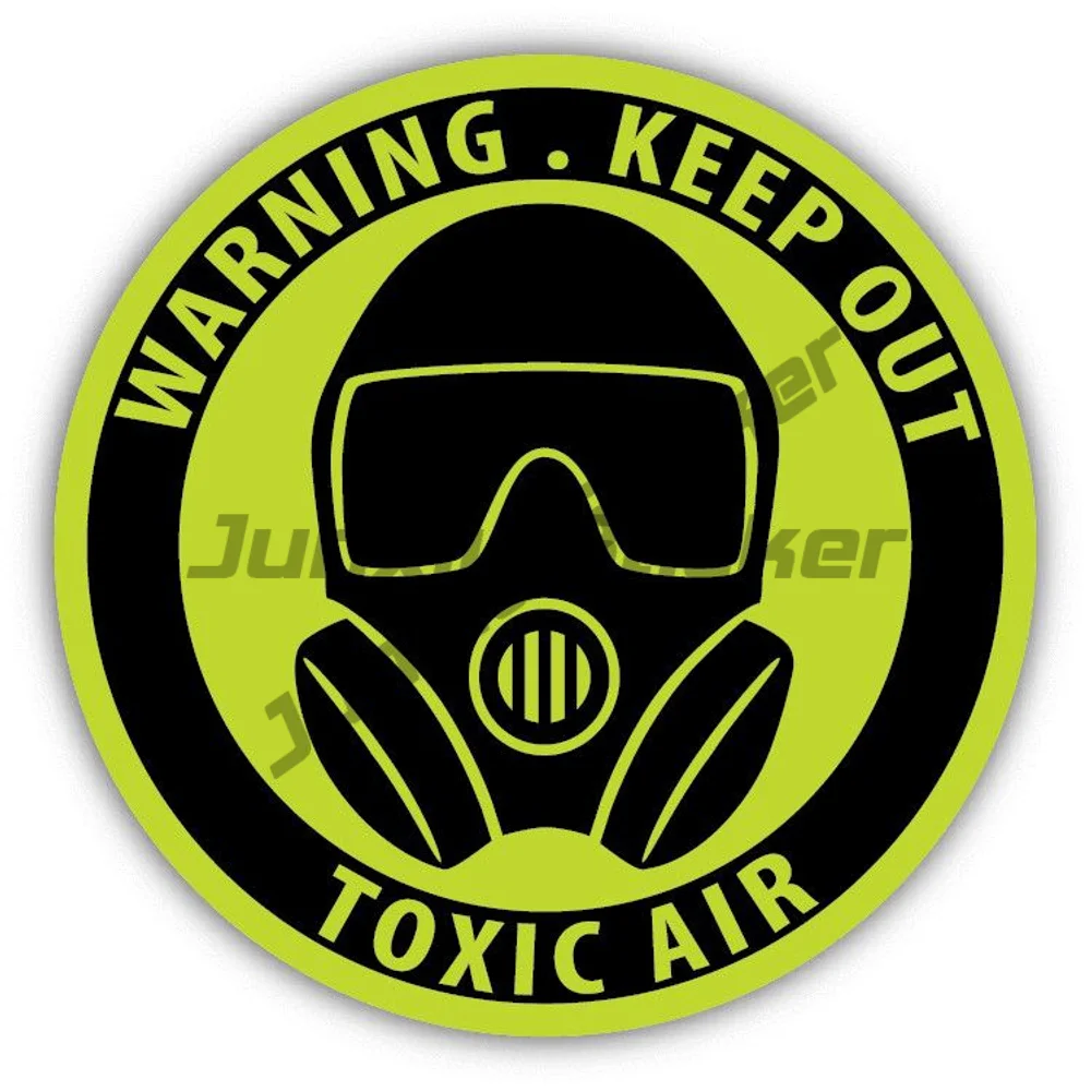 Keep Out Toxic Air Warning Sign Sticker Waterproof Scratch-proof Exterior Decal For Suv Bodywork Bumper Window Phone Trunk Winds