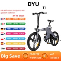 DYU-T1 250W Rack Electric Bike with Brushless Motor, 36V 10Ah Lithium Battery City Commuter E-bike,  20 Inch Adult ebike