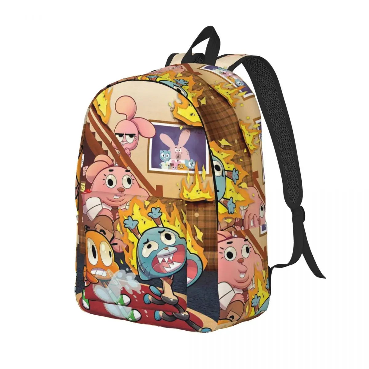 The Amazing World Of Gumball Cartoon Student Backpack School Bag Hiking Travel Daypack Men Women Fashion Bookbag Shoulder Bags