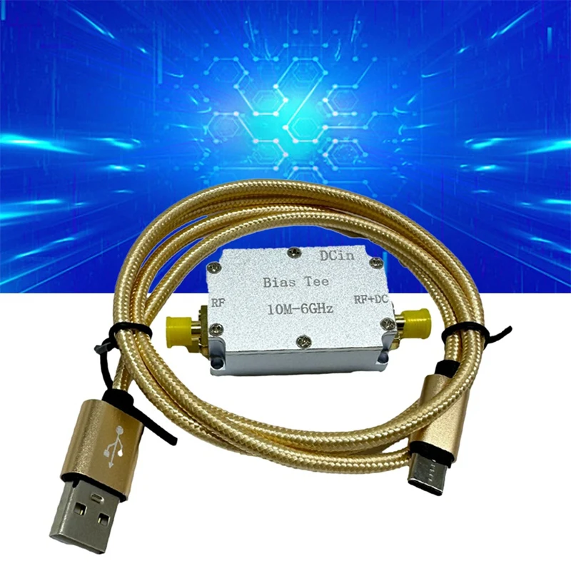 Microwave Capacitor RF Feeder Box Bias Coaxial Feeder RF Isolation 10M-6Ghz Multifunction Low Insertion Loss Module Easy Install