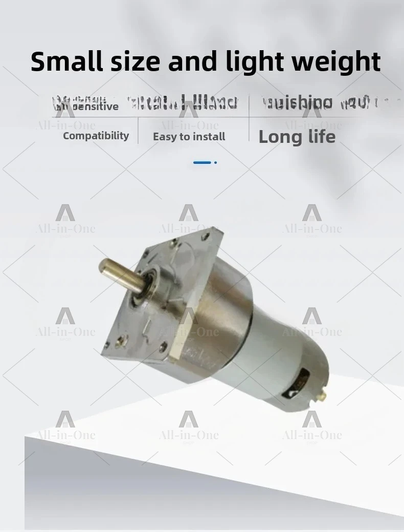 Miniature DC Brushed Motor, DC Steel Geared Motor 60GAF-775 Ball Bearing