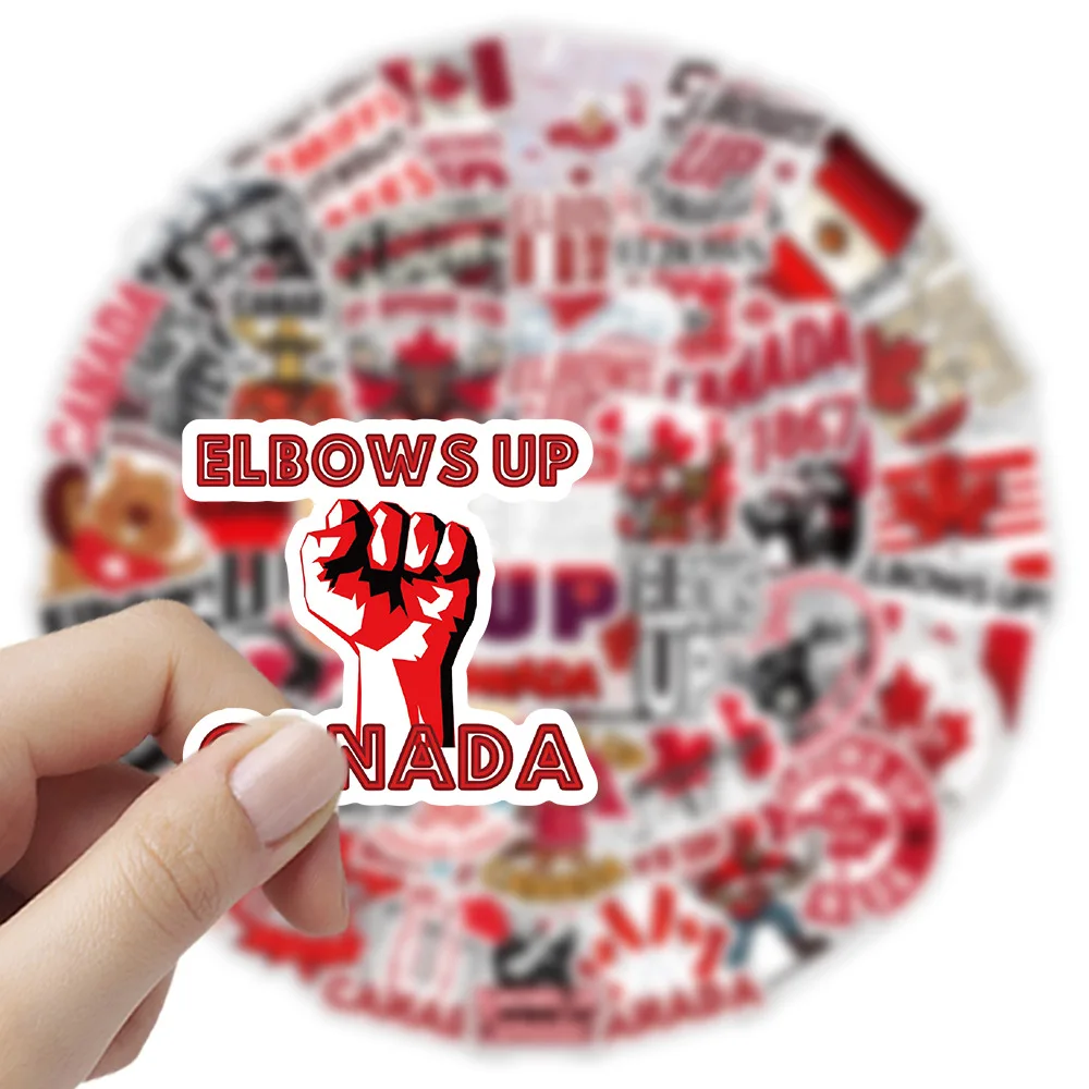 

10/54PCS Elbows up Canada Stickers Funny Cartoon Graffiti Sticker Fridge Luggage Laptop Phone Guitar Bike Skateboard Decals