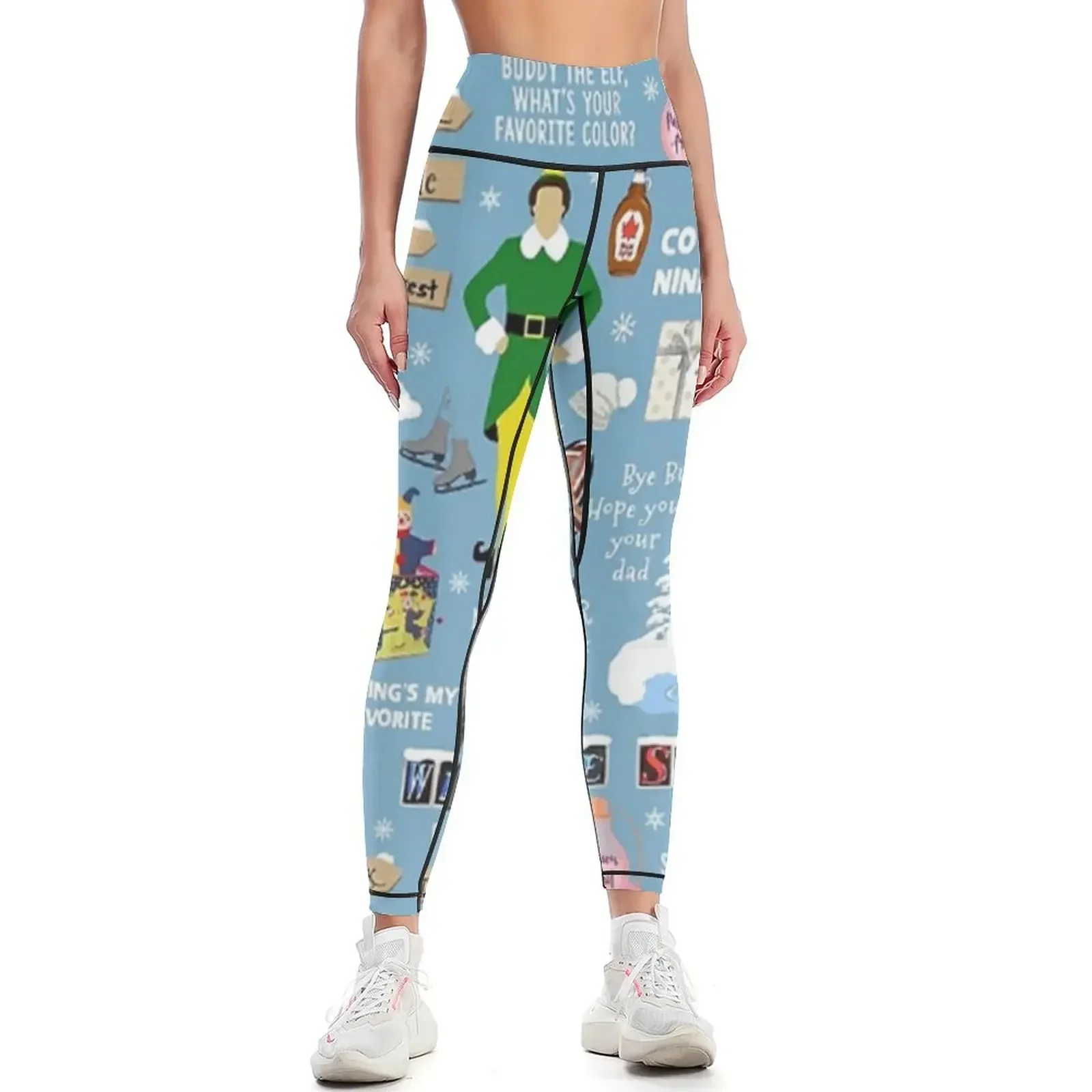 Buddy the Elf collage Leggings sport legging push up fitness Women's sportswear high waist Womens Leggings