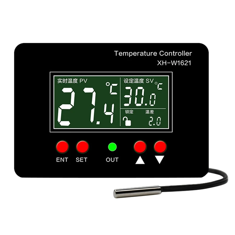 

Retail PID Constant Temperature Controller 12V-24V Universal NTC10K Waterproof Probe Digital Temperature Controller