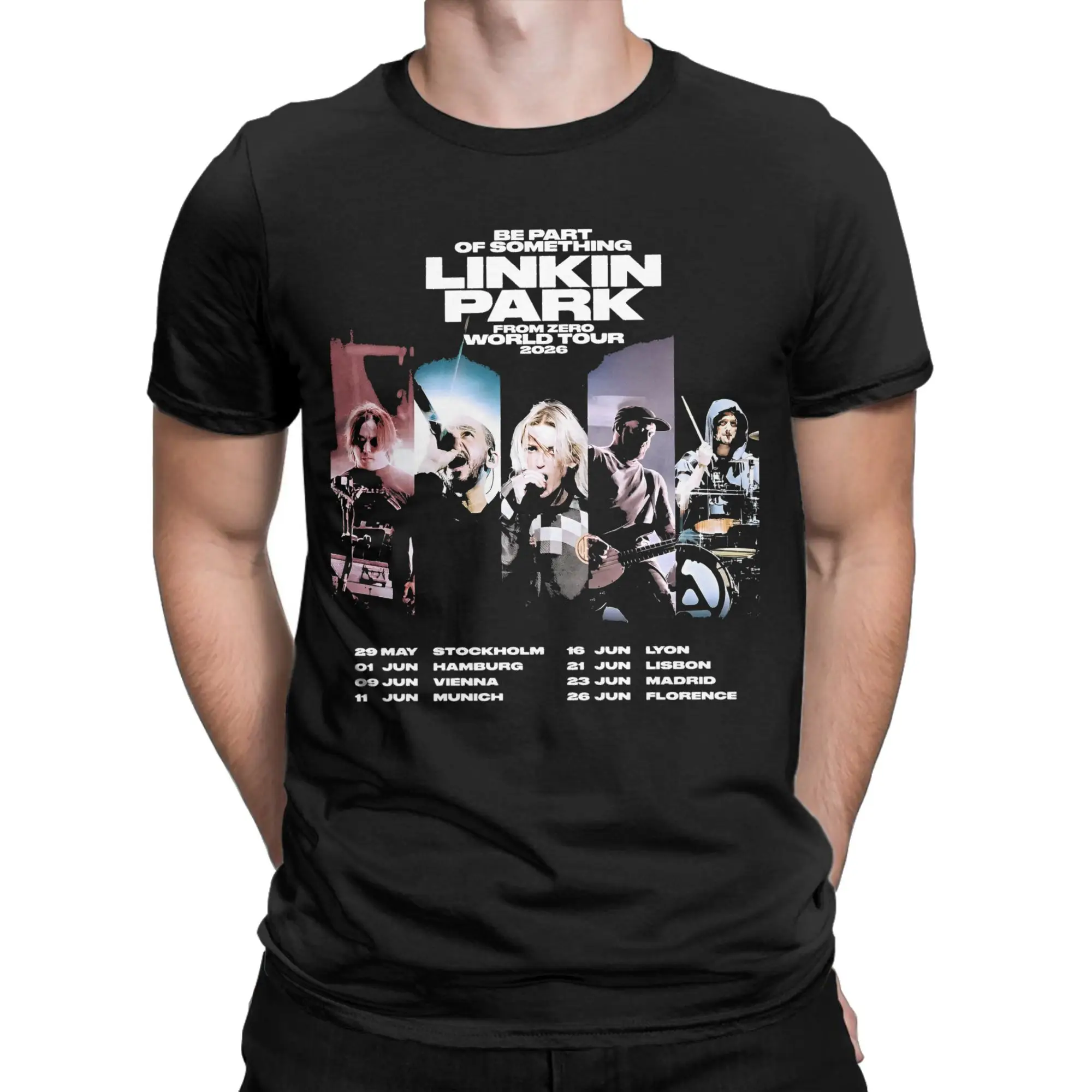

New Arrival Linkin Parks Band 2025 Tour T Shirt For Unisex Pure Cotton Tee Shirt Short Sleeve Clothes
