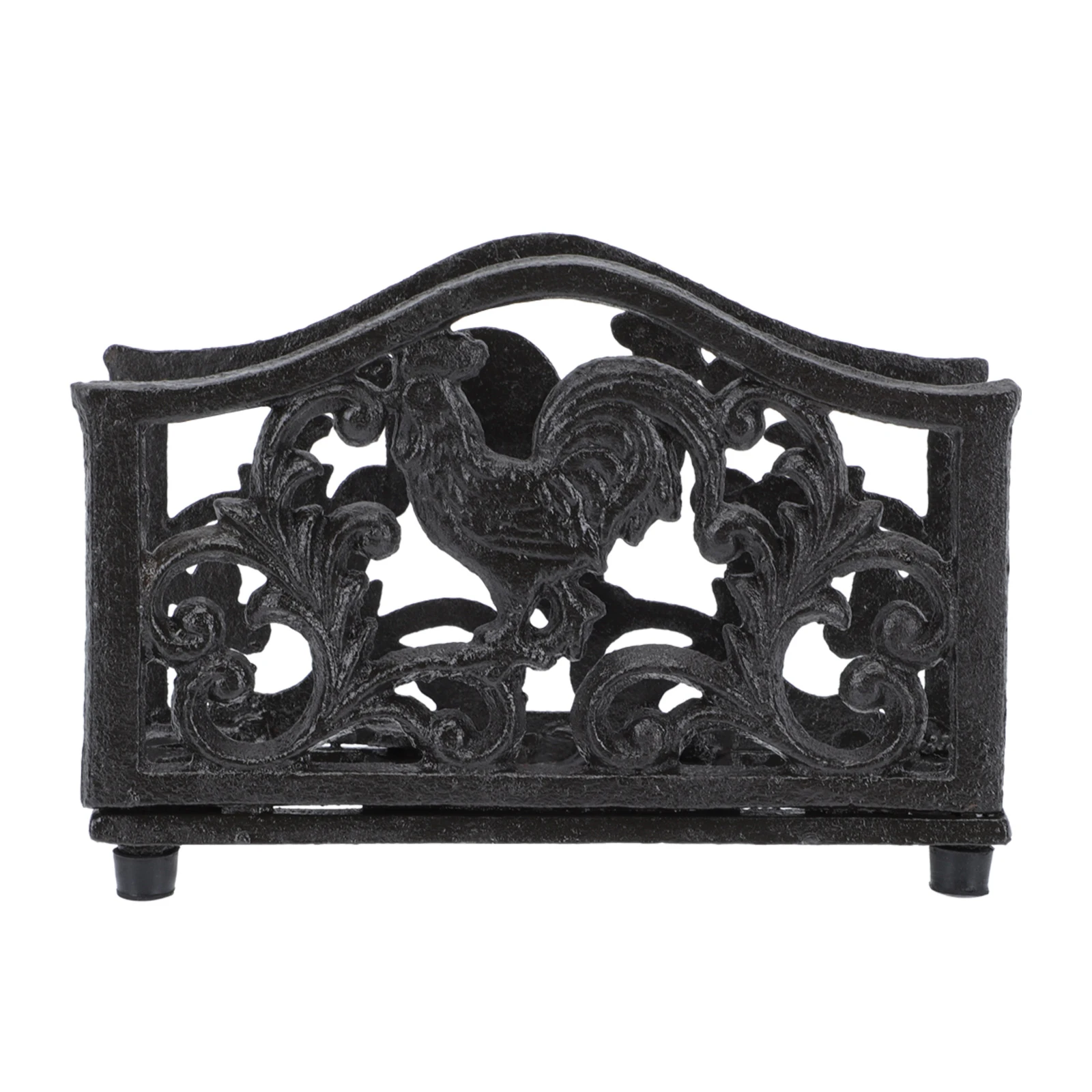 

1pc Sturdy Cast Iron Holder Hollow Design Rust Resistant Space Saving for Dining Room Table Decoration Desktop Organizer