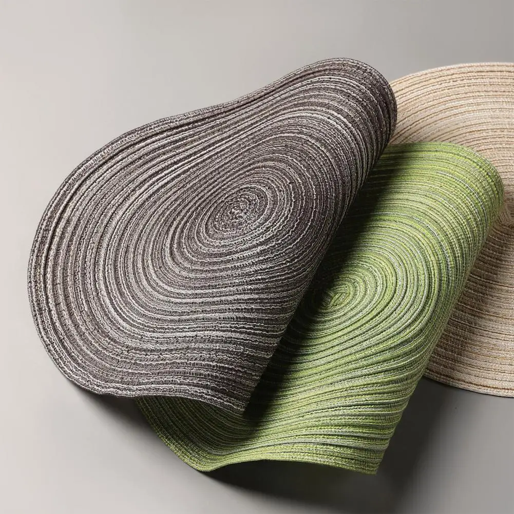 Heat-Resistant Placemat Non-Slip Table Mats for Dining Elegant Round Coasters for Home Kitchen Party Rustic Kitchen Decor