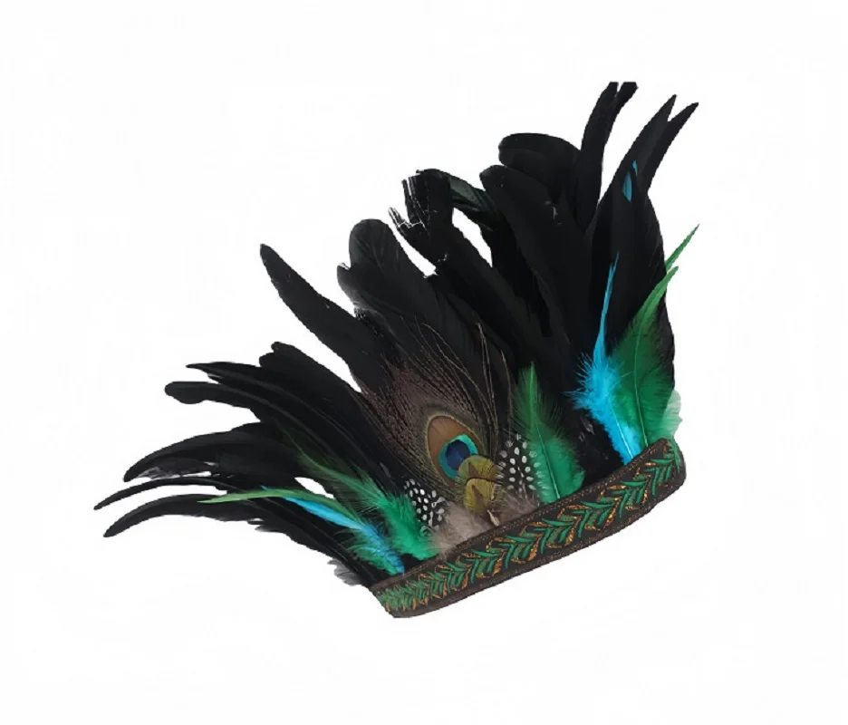 

Indian Feather Headdress, Chief's Hair Accessory