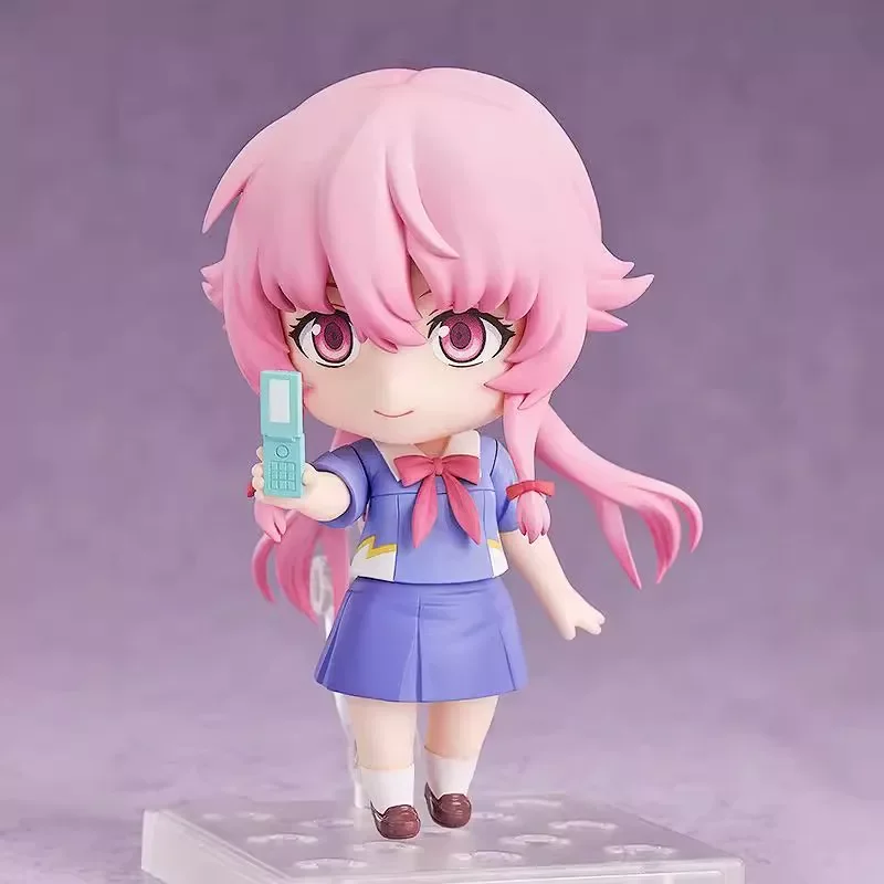 Neue Nendoroid Yuno Gasai 2316 Future Diary bewegliche Actionfiguren Anime-Modellspielzeug mit austauschbarem Gesicht Desktop-Ornament Geschenk