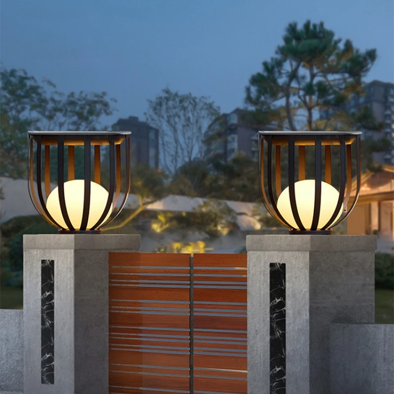 

Flower stand pillar light waterproof door pillar light modern wall head