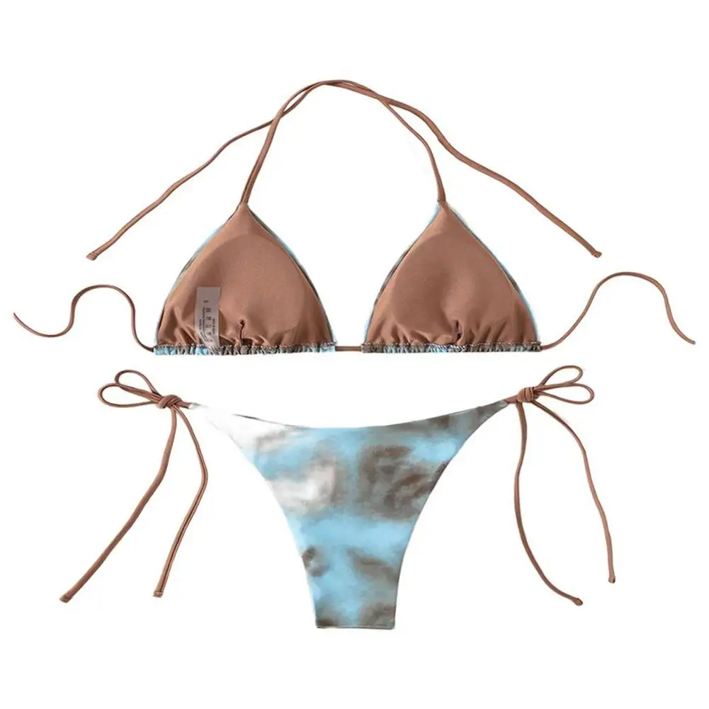 

Модное бикини для отпуска, пляжная одежда, купальник на шнуровке для летнего сезона, для плавания
