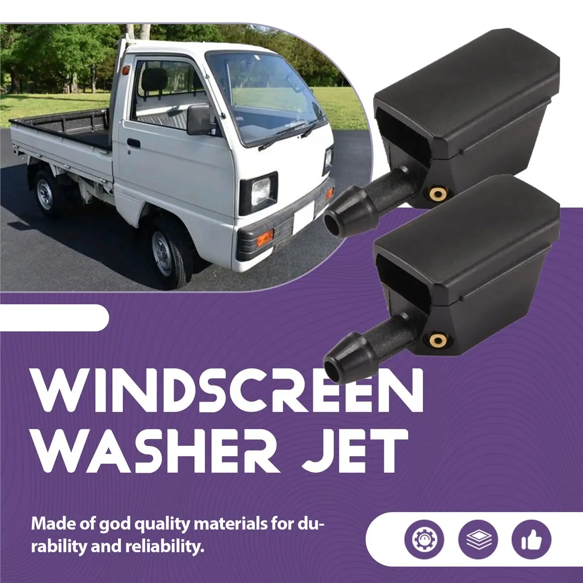 #90H (Black)2Pcs Windscreen Washer Universal Car Wiper Water Spray Accessories,Automotive Parts & Accessories