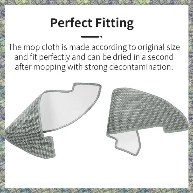 

WON 12 Piece Mop Cloth Gray Microfiber For Vactidy Nimble T7 T8 Robot Vacuum Cleaner Washable Mop Pad Accessories