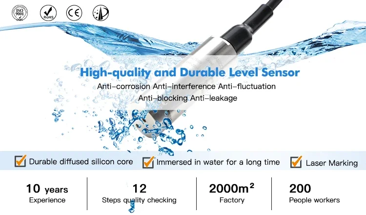 GAMICOS GLT500 4 ~ 20mA modbus sensor de nível submersível do tanque de combustível
