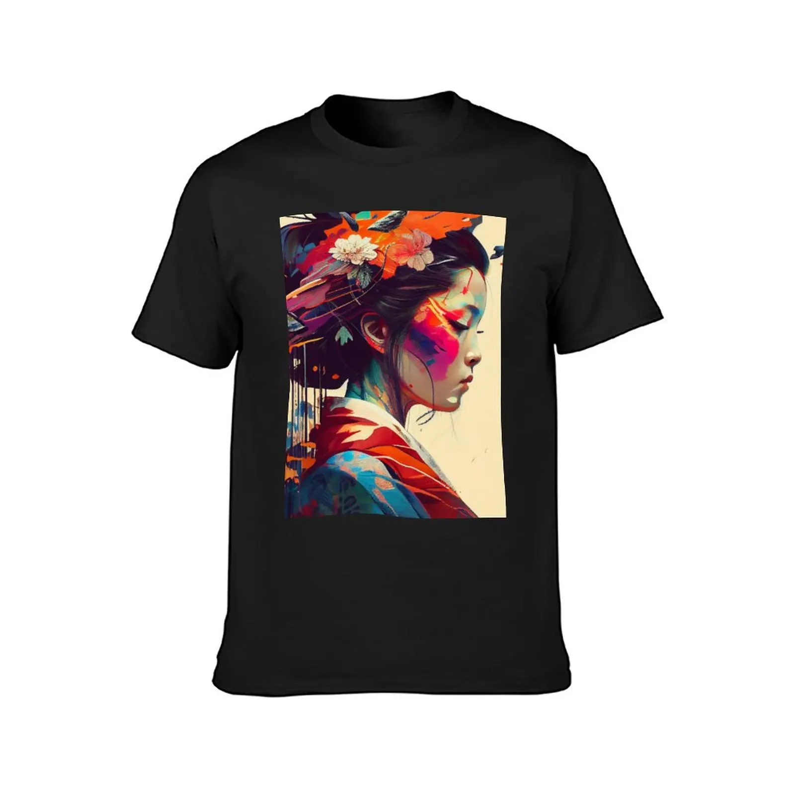 Samurai, Geisha, Yakuza, traditional Japanese paintings T-Shirt graphics cute tops Blouse summer top mens workout shirts