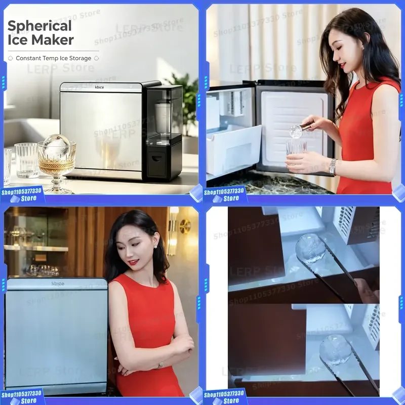 Desktop Whiskey Ice Hockey Machine Automatic High Quality Electric Ball Ice Machine Home Cold Storage Round Ice Hockey