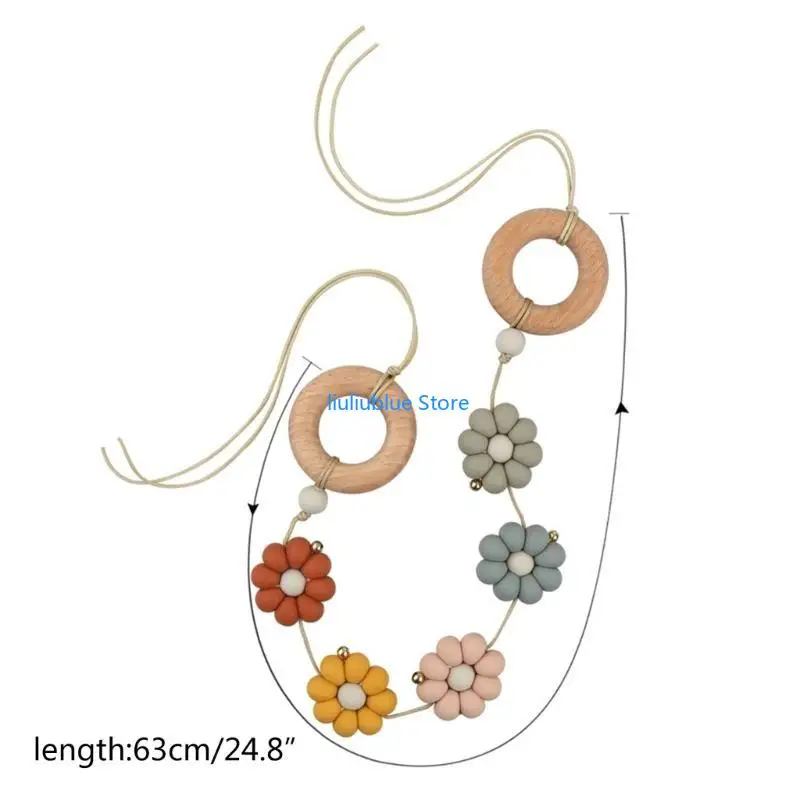 1 قطعة طفل للعب الصالة الرياضية الإطار عربة معلقة المعلقات حلقة خشبية عضاضة المولي 62CF