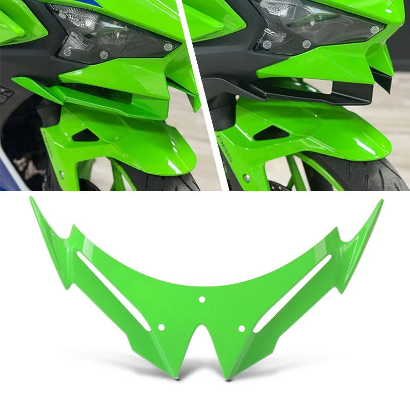 

Motorcycle Front Fairing Winglets Aerodynamic Wing Shell Cover Protection Guards Kit For NINJA 500 For NINJA500 2024 2025