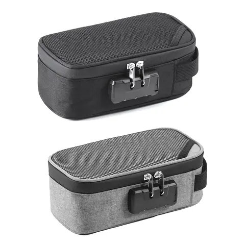 Smell Proof Case Activated Carbon Lined Smell Proof Stash Box with Lock for Travel Storage