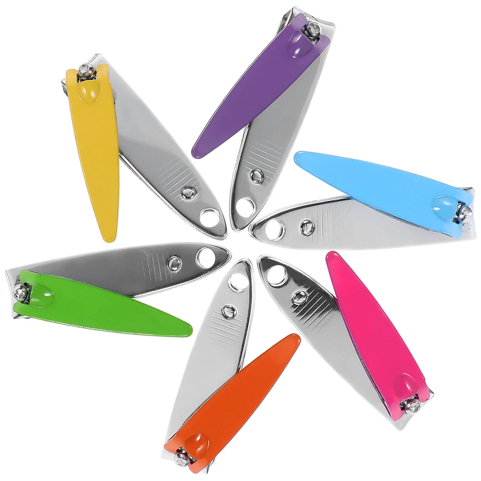 

6Pcs Nail Clippers High Durability Portable Fingernail Trimmers Manicure Pedicure Tools Carbon Steel Nail Cutter