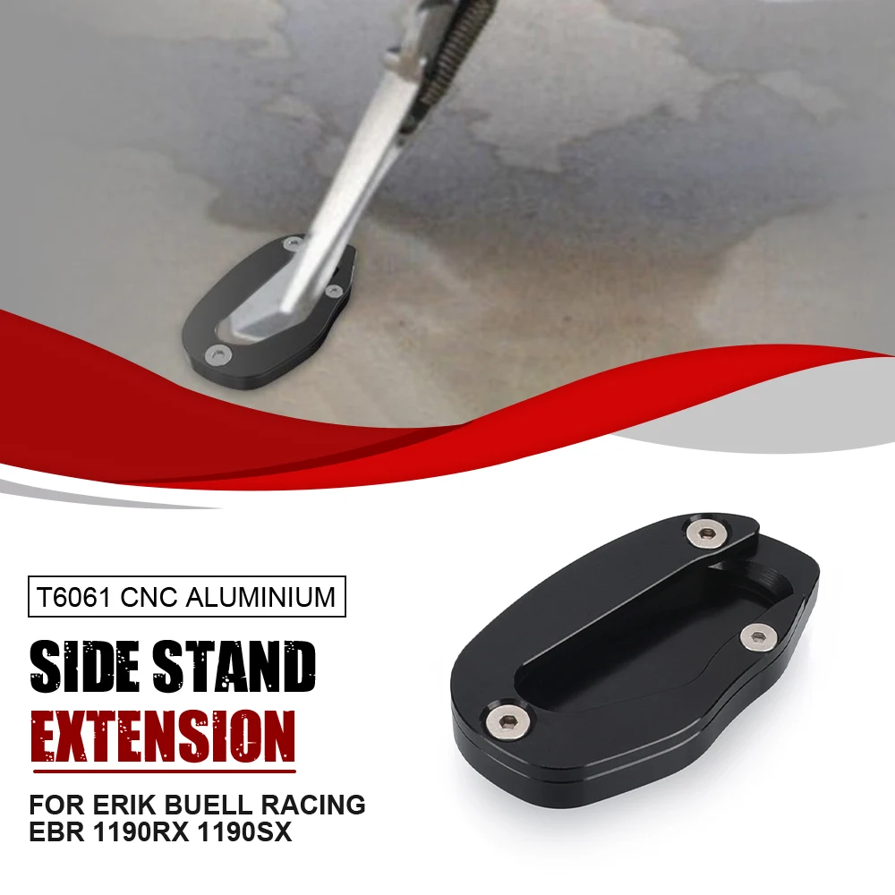 

For EBR 1190RX/SX 2014-2024 Erik Buell Racing 1190RX 1190SX Kickstand Extension Motorcycle Foot Side Stand Enlarge Plate Pad