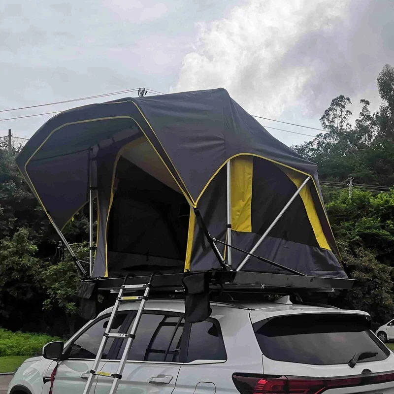 

Car Roof Top Tent Glamping Overland Camping Gear 2-3 Person Rooftop Soft Shell Aluminum