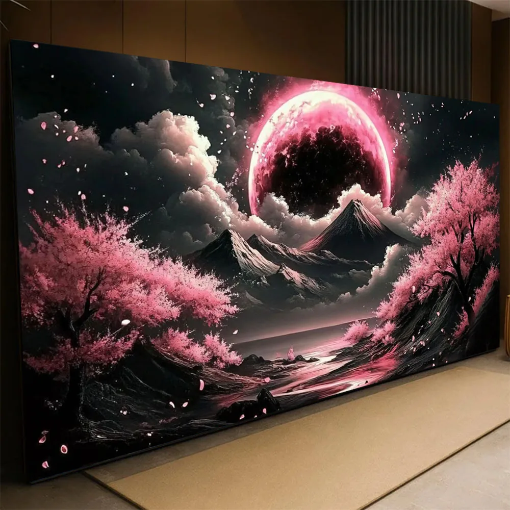 

Cherry Blossom Fantasy Moon Landscape Diamond Painting Kits for Adults New 2026 - Full Diamond Art Big Size DIY Home Decor