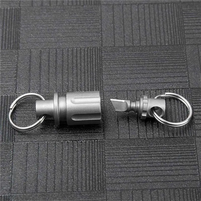 GTBL 2X Titanium Quick Release Keychain, Detachable Double-End Swivel Key Chain Connector Kit Heavy Duty Car Key Clip