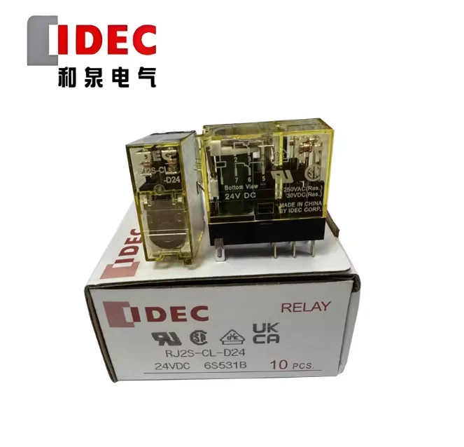 Original IDEC RJ2S-CL-D24 intermediate relay from Izumi Electric, RJ2S-C-D24 small 8-pin
